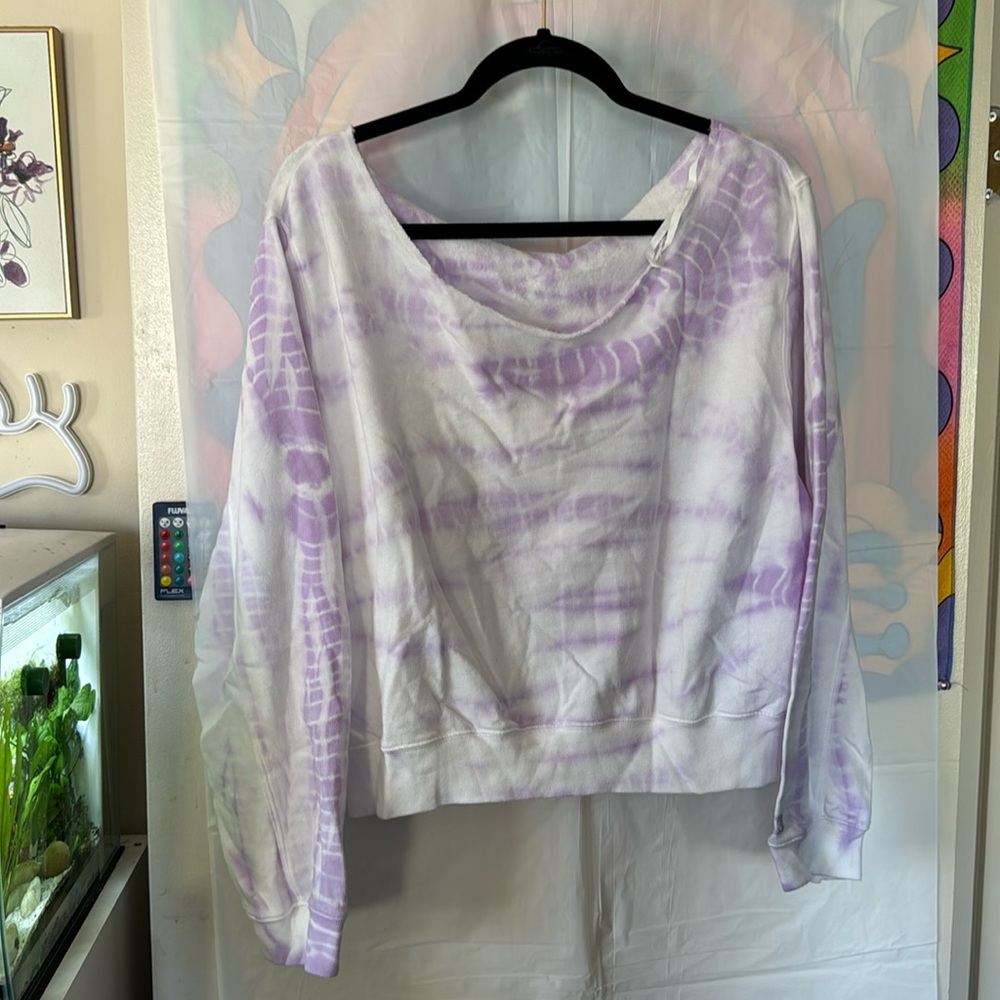 Tie die cropped sweatshirt